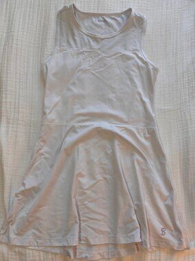 Girls' White Classic Tank Tennis Dress